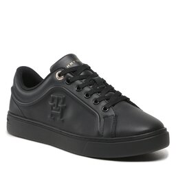 Tommy Hilfiger Αθλητικά Tommy Hilfiger Casual Leather Cupsole Sneaker FW0FW07288 Triple Black 0GQ