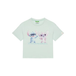 United Colors Of Benetton United Colors Of Benetton Majica 35RYC10MV Zelena Boxy Fit