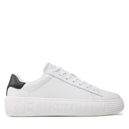 Tommy Jeans Laisvalaikio batai Tommy Jeans Leather Outsole EM0EM01159 Balta