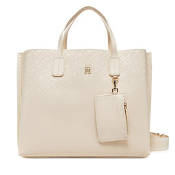 Tommy Hilfiger Borsetta Tommy Hilfiger Th Distinct Satchel Mono AW0AW17174 Beige