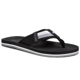 Tommy Hilfiger Zehentrenner Tommy Hilfiger Sporty Corporate Beach Sandal FM0FM02754 Black BDS