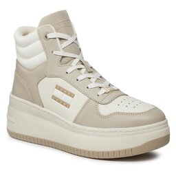 

Снікерcи Tommy Jeans Tjw Retro Basket Mc Lace Up EN0EN02422 Bleached Stone AEV, Бежевий