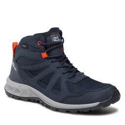 Jack Wolfskin Trekking-skor Jack Wolfskin Woodland 2 Texapore Mid 4051261 Dark Blue/Red