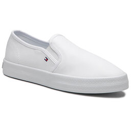 Tommy Hilfiger Teniși Tommy Hilfiger Essential Nautical Slip On FW0FW05535 White YBR