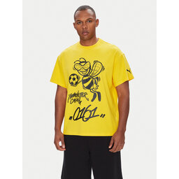 Puma Puma Camiseta CWC Hoops x Man City 631696 Amarillo Regular Fit