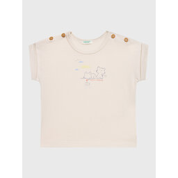 United Colors Of Benetton United Colors Of Benetton Póló 3096A102A Bézs Regular Fit