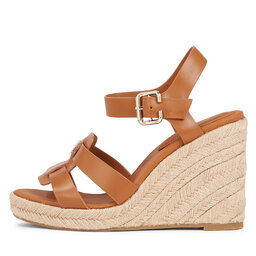 

Еспадрильї Tommy Hilfiger Espadrille High Wedge Leather FW0FW07925 Cognac Brown GQS, Коричневий