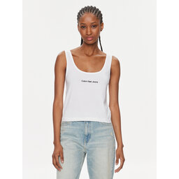 Calvin Klein Jeans Calvin Klein Jeans Felső Institutional J20J221064 Fehér Slim Fit