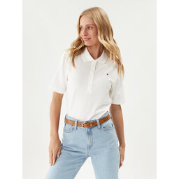 Tommy Hilfiger Tommy Hilfiger Поло 1985 WW0WW37820 Écru Regular Fit