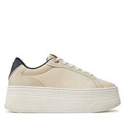 Tommy Hilfiger Sneakersy Tommy Hilfiger Th Platform Sneaker Triangle FW0FW08115 Béžová