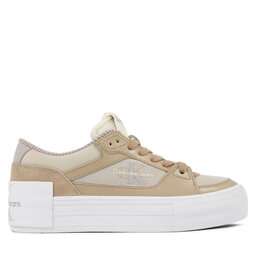 

Снікерcи Calvin Klein Jeans Bold Vulc Flatf Laceup Lth Mix YW0YW01174 Eggshell/Travertine/Creamy White 0GC, Бежевий