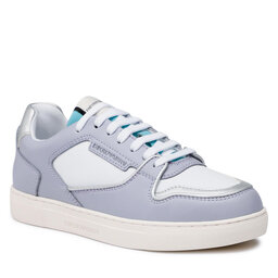Emporio Armani Сникърси Emporio Armani X3X150 XN200 Q853 Lilac/Silv/Op.Wh/Aqm