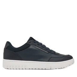 Tommy Hilfiger Snīkeri Tommy Hilfiger Th Basket Core Lth Pinperf FM0FM05466 Tumši zils