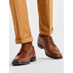 

Туфлі Clarks Howard Wing 261612547 Dark Tan Leather, Коричневий