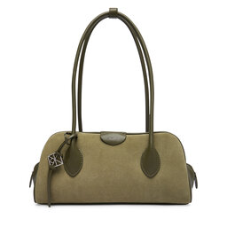 Calvin Klein Handtasche Calvin Klein Emblem Trio Suede Shoulder Bag LV04F3888G Dunkelgrün