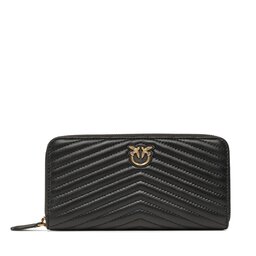 Pinko Veliki ženski novčanik Pinko Ryder Zip Around PE 23 PCPL 100250 A0GK Black Z99Q