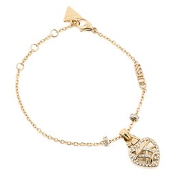 

Набір: браслет і сережки Guess Heart Cage JUBS03 190JW YG, Позолота жовтого кольору