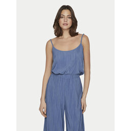 Vila Vila Top Plisa 14096337 Modra Relaxed Fit