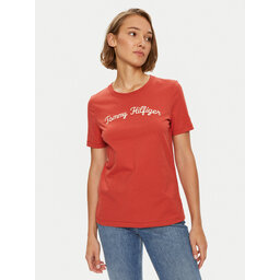 Tommy Hilfiger Tommy Hilfiger Футболка Script WW0WW42589 Червоний Regular Fit