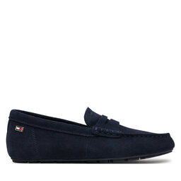 Tommy Hilfiger Μοκασίνια Tommy Hilfiger Flag Soft Suede Driver Loafer FW0FW08558 Σκούρο μπλε