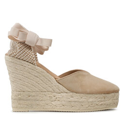 Manebi Εσπαντρίγιες Manebi Heart-Shaped Wedge Espadrilles M 1.1 WH Μπεζ