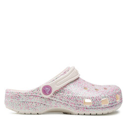 

Шльопанці Crocs Classic Glitter Clog K 206993 Oyster, Білий