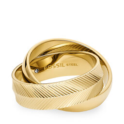 Fossil Pierścionek Fossil Harlow Ring Linear Texture JF04806710 Złoty