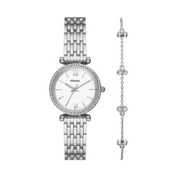 Fossil Montre Fossil Carlie ES5315SET Silver/Silver