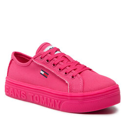 Tommy Jeans Гуменки Tommy Jeans Mono Color Flatform EN0EN01823 Pink Alert THW