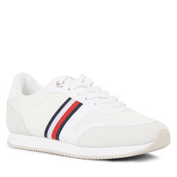 Tommy Hilfiger Snīkeri Tommy Hilfiger Essential Stripes Runner FW0FW07450 White YBS