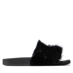 

Шльопанці KARL LAGERFELD KL80911 Black Synth Fur, Чорний