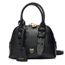 PINKO Handtasche PINKO Bowling Bag Zip Mini AI 25-26 PLTT 105333 A0QO Schwarz