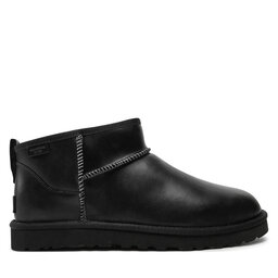 Ugg Μπότες Χιονιού Ugg M Classic Ultra Mini Lthr Regen 1158191 Μαύρο