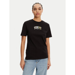 Tommy Jeans Tommy Jeans T-Shirt Color Varsity DW0DW21337 Μαύρο Relaxed Fit