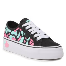 DC Sneakersy DC Manual Platform ADJS300280 Black/Crazy Pink/Tur BPQ