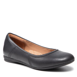 Clarks Balerinos Clarks Canebay Plain 261612824 Black Leather