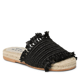 Manebi Εσπαντρίγιες Manebi Fringed Knots Raffia Jute Sandals V 3.1 Y0 Black