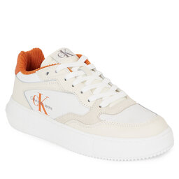 Calvin Klein Jeans Sneakersy Calvin Klein Jeans Chunky Cupsole Coui Lth Mix YW0YW01171 Bright White/Creamy White/Sun Baked 0LF