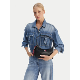 Tommy Jeans Handtasche Tommy Jeans Tjw City Charm Shoulder Bag AW0AW18458 Schwarz