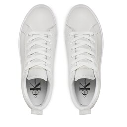 

Снікерcи Calvin Klein Jeans Bold Flatf Low Laceup Lth In Lum YW0YW01309 Triple Bright White 0K4, Білий