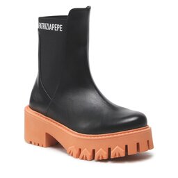 Patrizia Pepe Kotníková obuv s elastickým prvkem Patrizia Pepe CY9814/L011-FB19 Black/Orange