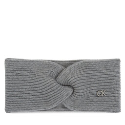 Calvin Klein Textilná čelenka Calvin Klein Re-Lock Twisted Headband K60K610389 Mid Grey Heather P4A