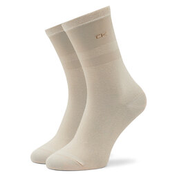 

Набір 3 пар високих жіночих шкарпеток Calvin Klein 701219848 Beige 003, Бежевий