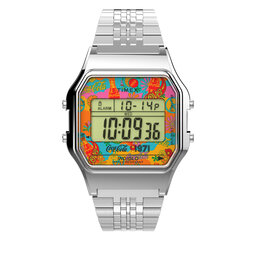 Timex Orologio Timex T80 TW2V25900 Silver/Multi