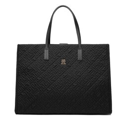 Tommy Hilfiger Дамска чанта Tommy Hilfiger Th City Tote Mono Nylon AW0AW18163 Черен