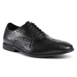 Clarks Обувки Clarks Bampton Rhodes 261521117 Black Leather
