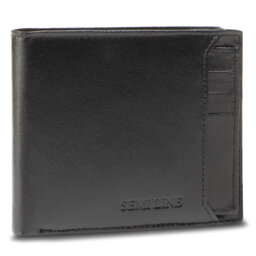 Semi Line Cartera grande para hombre Semi Line P8227-0 Negro