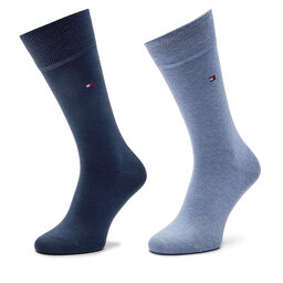 Tommy Hilfiger Σετ ψηλές κάλτσες ανδρικές 2 τεμαχίων Tommy Hilfiger 371111134 Μπλε
