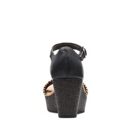 

Босоніжки Clarks Rose Ease 26171324 Black Leather, Чорний