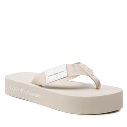 Calvin Klein Jeans Джапанки Calvin Klein Jeans Flatform Flipflop YW0YW00993 Eggshell ACF